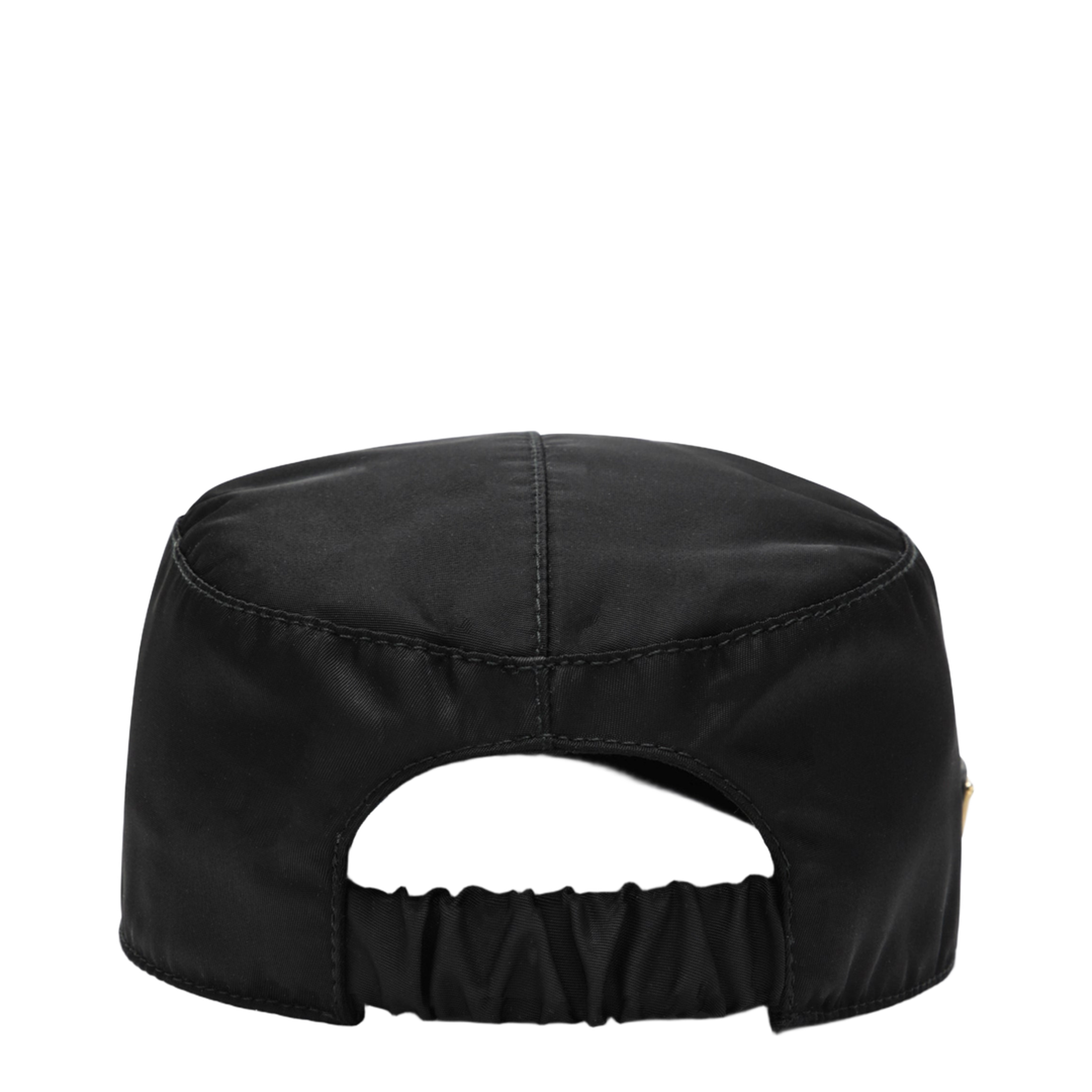 Cap With Visor In Black Re-Nylon - Image 2