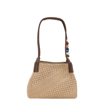 Libra S Rafia Shoulder Bag - Image 2