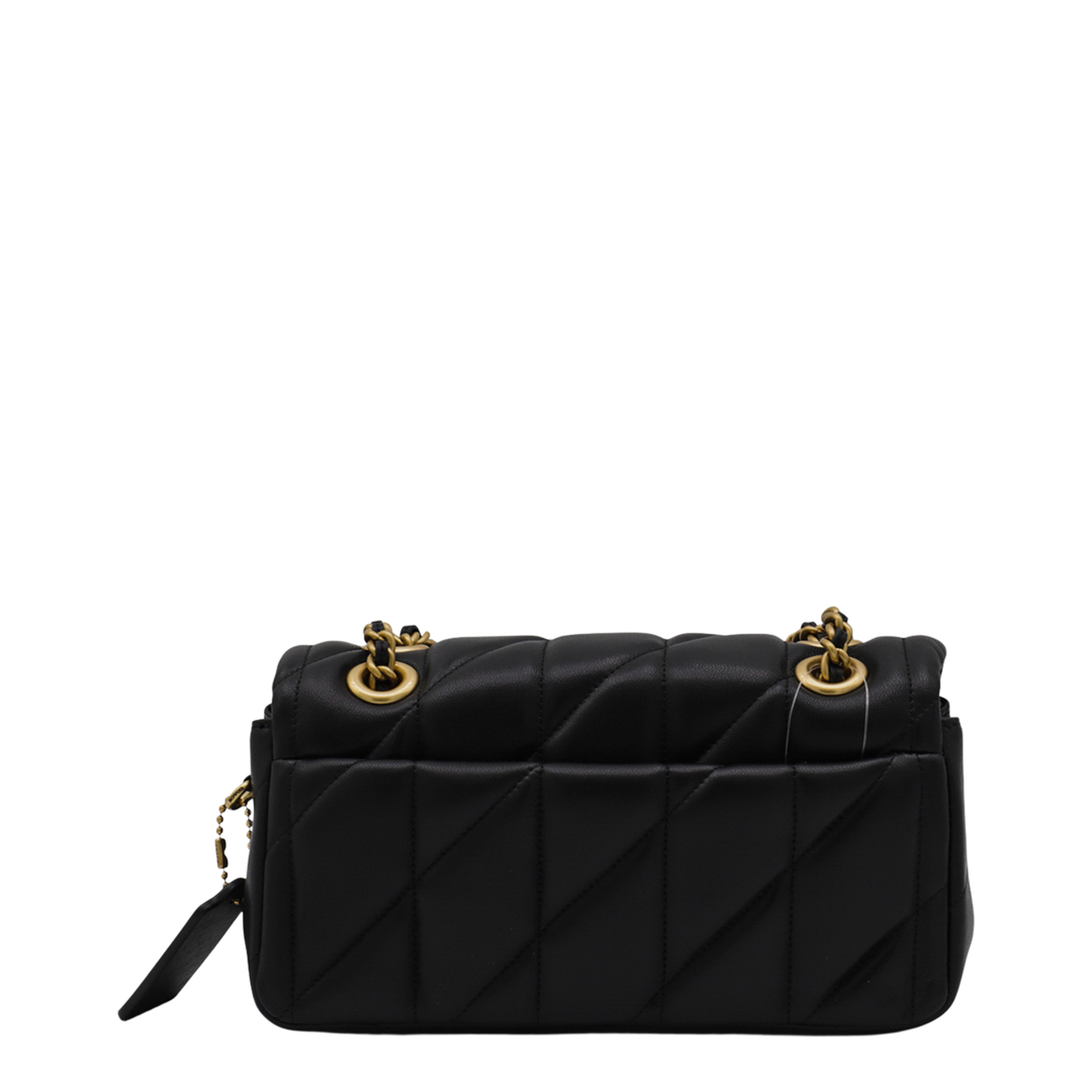Tabby 20 Nappa Leather Shoulder Bag - Brass/Black - Image 6