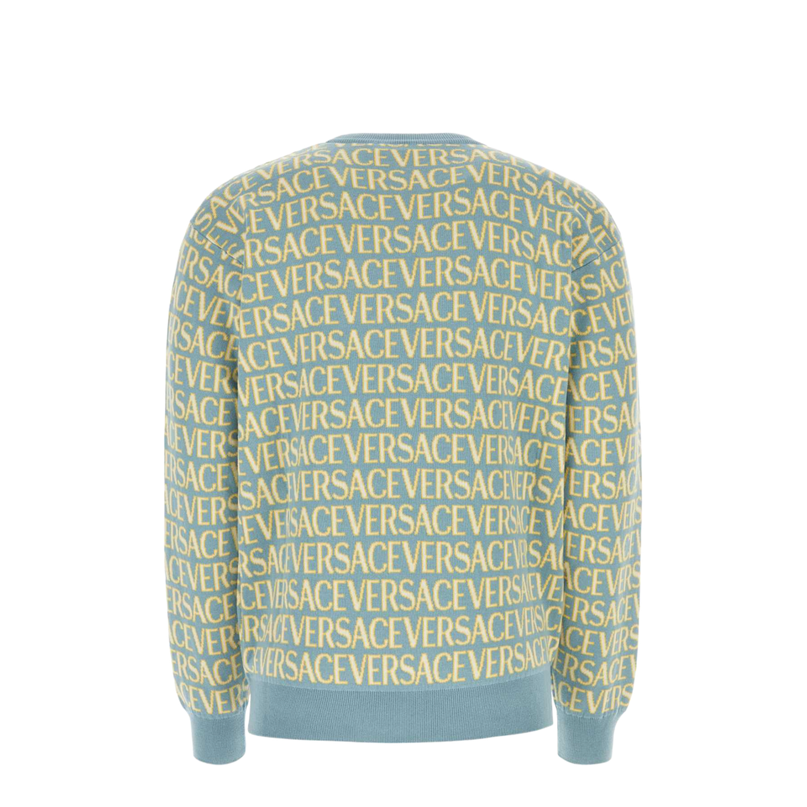 Cotton Crew Neck Sweater Blue - Image 3