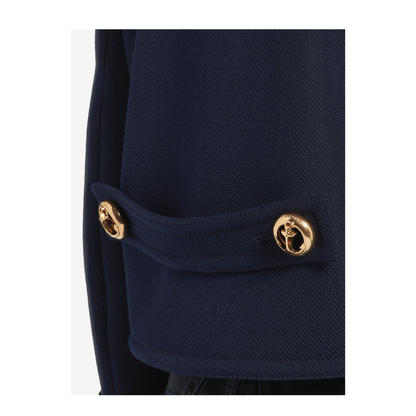 Cropped Peacoat in Textured Wool - Image 6