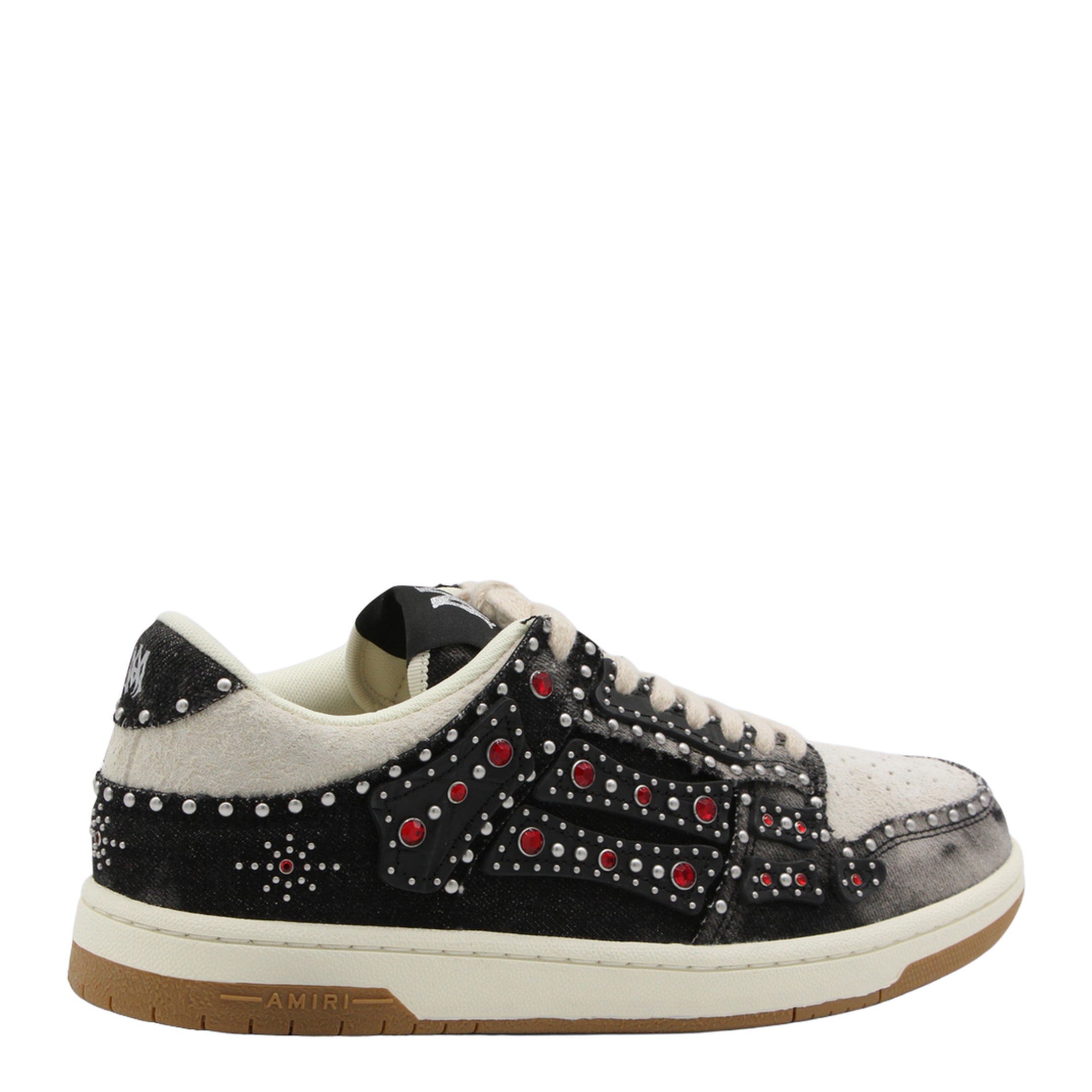 Skel Top Black Sneaker With Beads And Crystals - Image 6