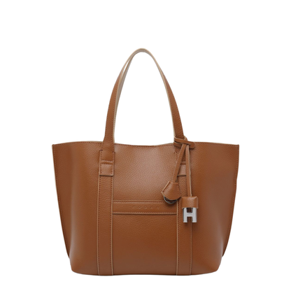 Medium Calfskin Bag - Brown Leather - Image 1