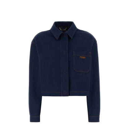 Cropped Denim Jacket - Image 1