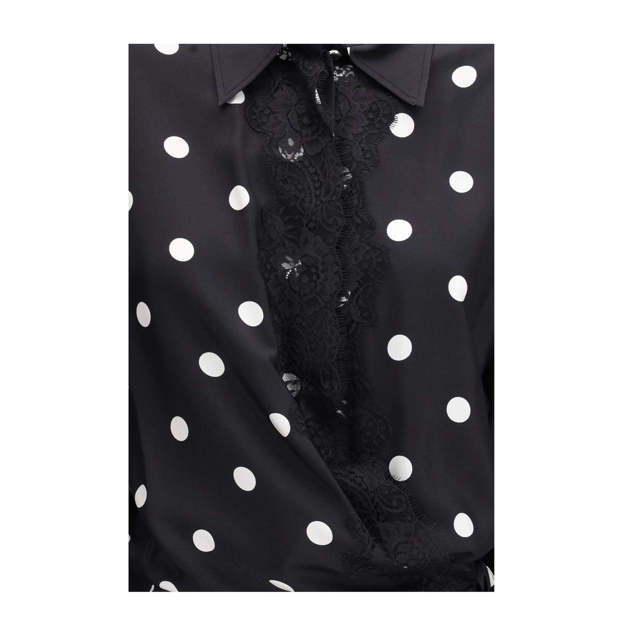 Polka Dot Lace Dress with Drawstring - Image 3