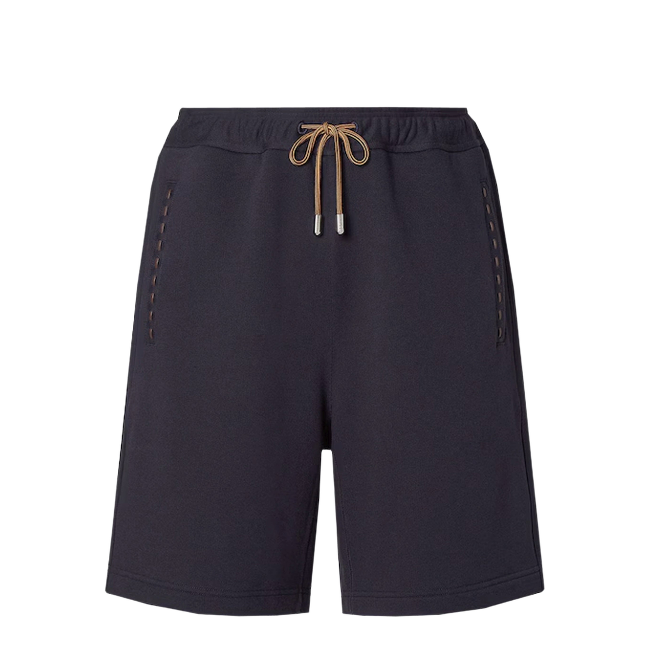 Navy Blue Cotton Bermuda Shorts - Image 1