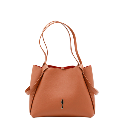 Bettina Small Grained Calf Leather Tote - Cuoio - Image 2