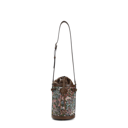 Antibes Medium Cotton Jacquard Bucket Bag - Brown - Image 1