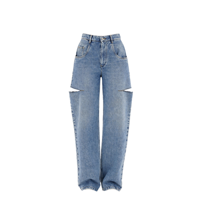 Denim Jeans with Slash Details - Image 1