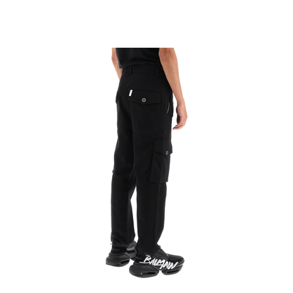Cargo Trousers Black Fabric - Image 5