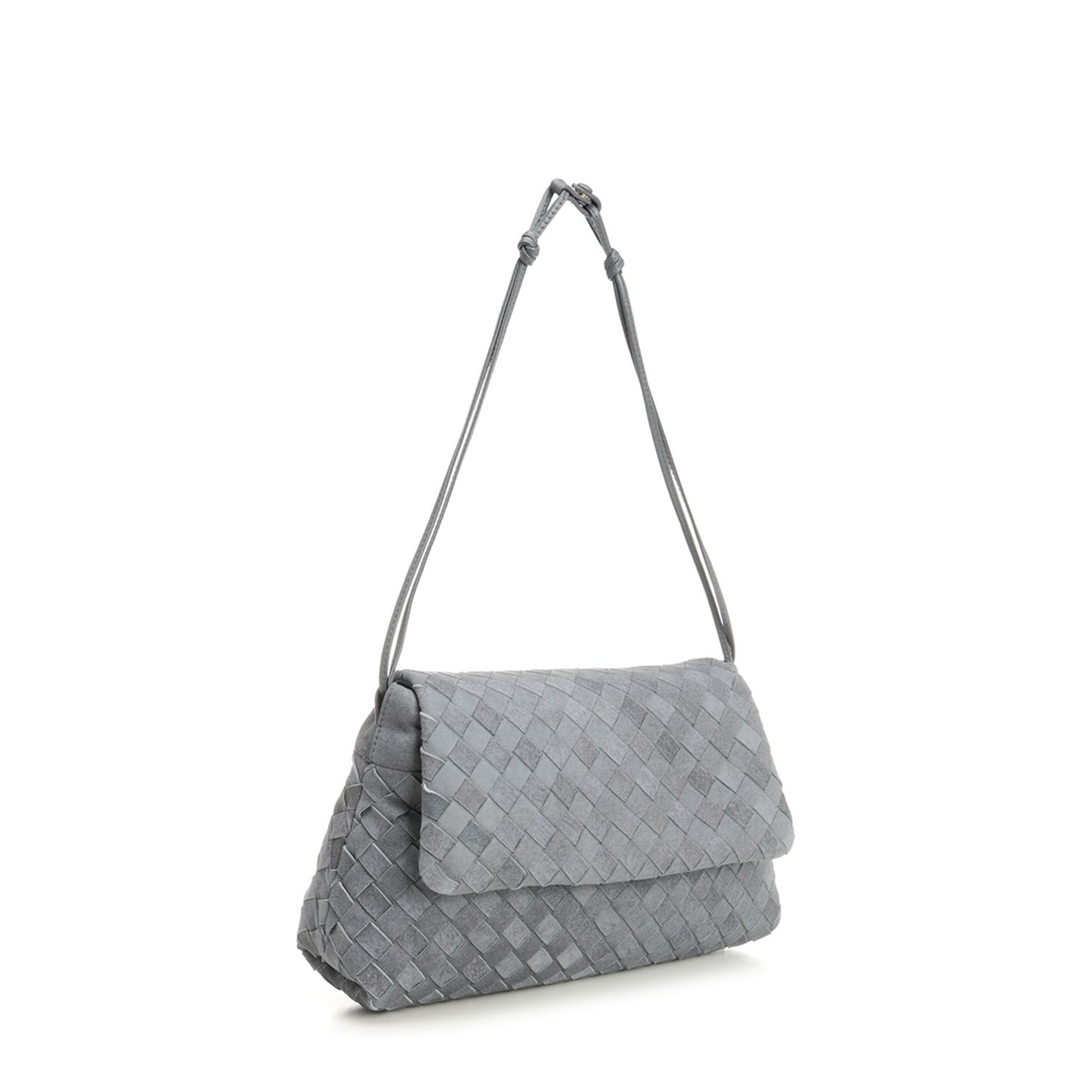 Giorno Medium Lambskin Suede Shoulder Bag - Cloudy indigo/gravel - Image 2