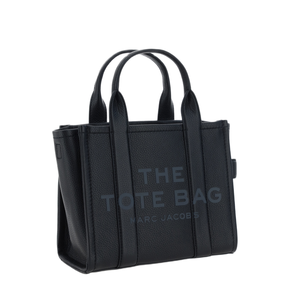 Small Leather Tote Bag - Black - Image 2