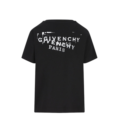 Black T-shirt with Stamp Print - Image 2