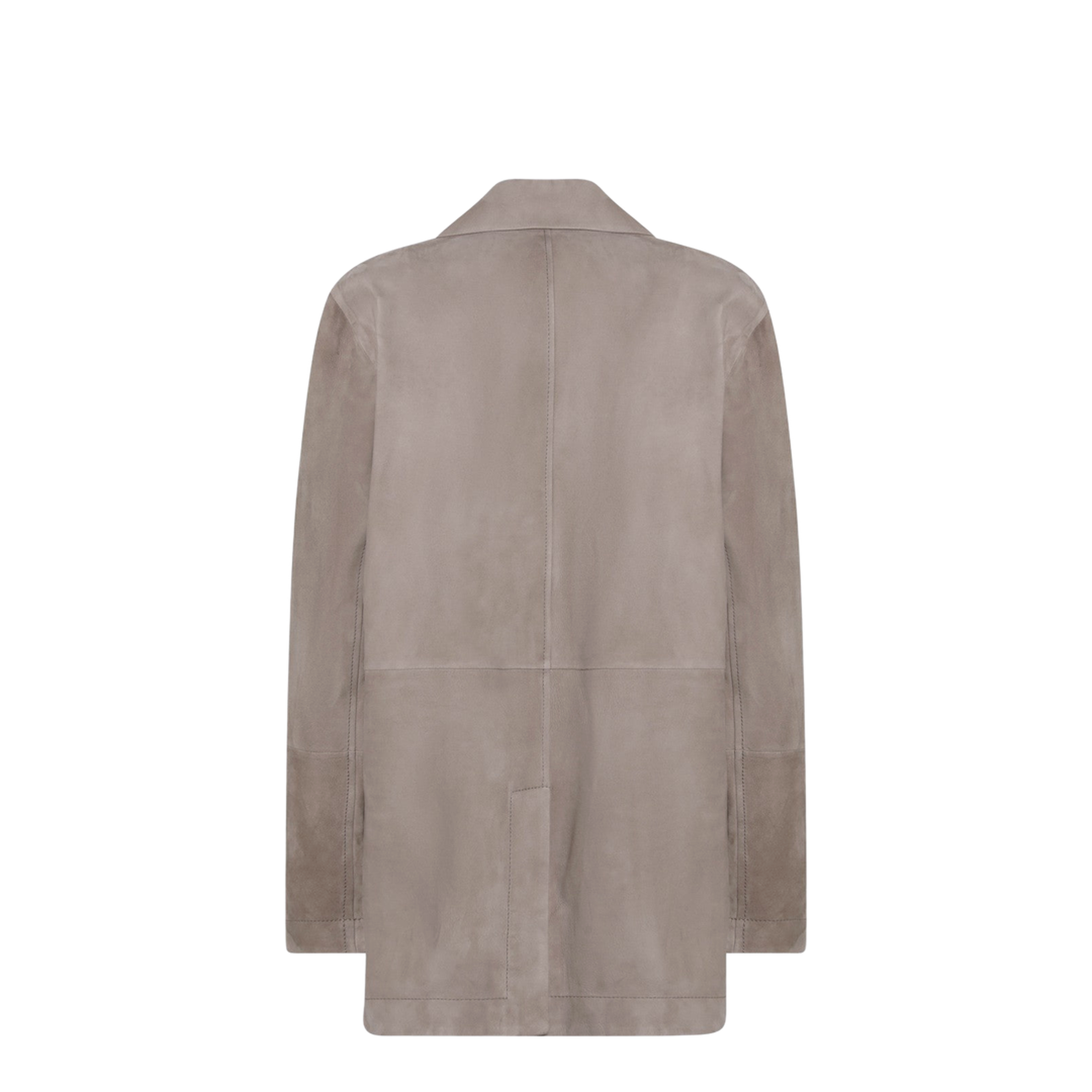 Light Brown Suede Single-Breasted Blazer - Image 2