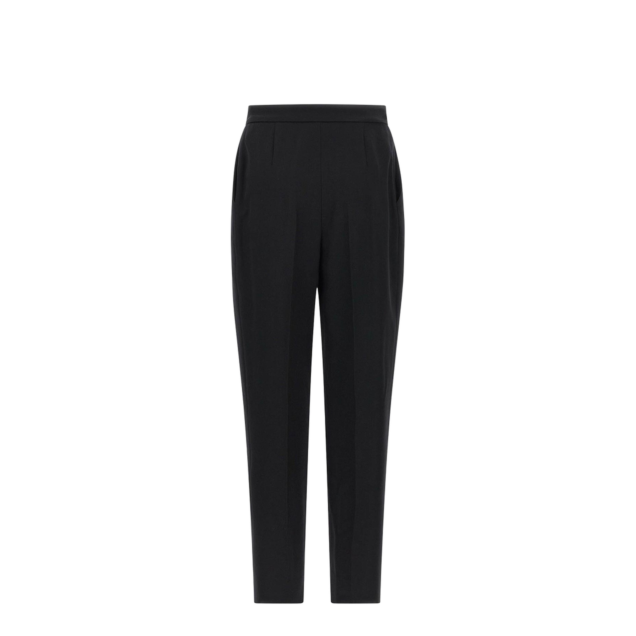 High Waist Tailored Grain De Poudre Pants - Image 2
