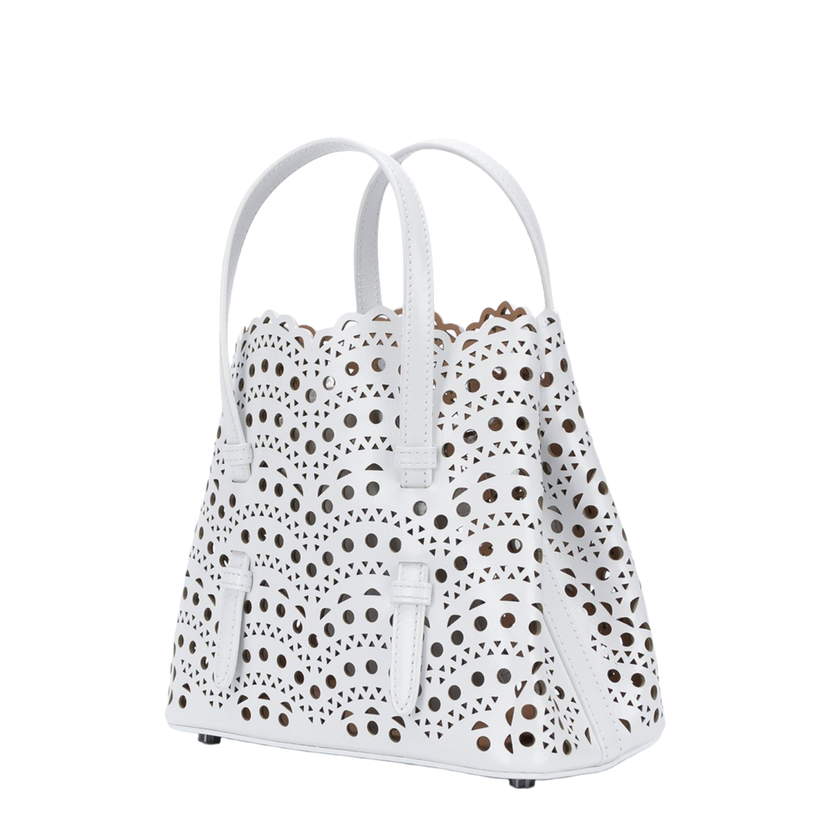 Mina 20 Bag in Vienne Wave Calfskin - Optical White - Image 4