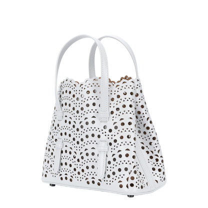 Mina 20 Bag in Vienne Wave Calfskin - Optical White - Image 4