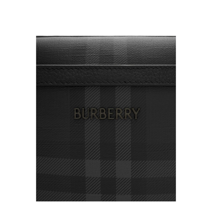 City Check Coated Canvas Crossbody Bag - Iron Grey - Image 2