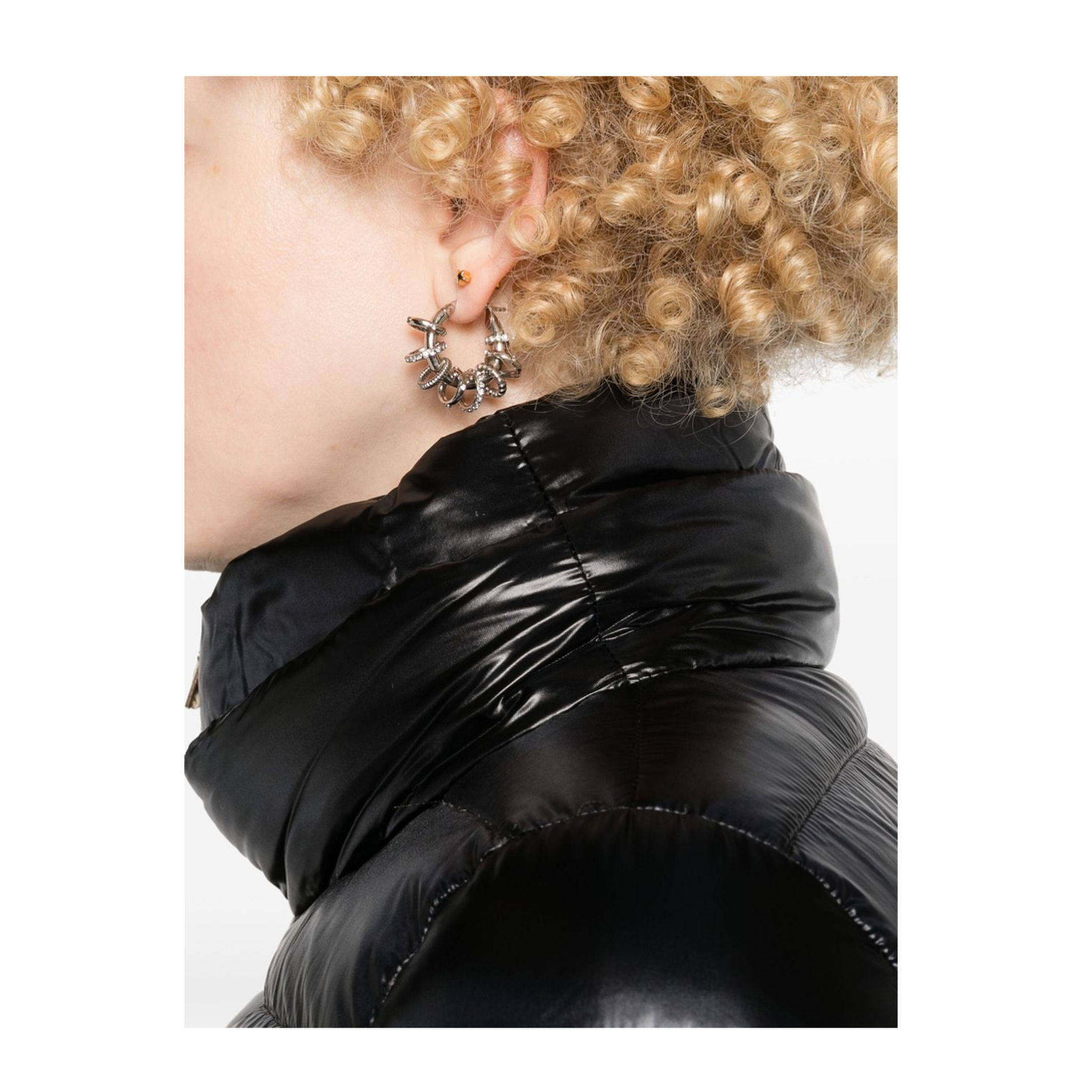 Belted High-Neck Down Jacket - Image 5