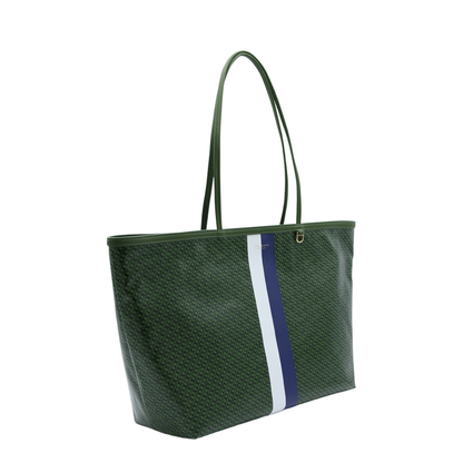 Racer Coated Canvas Tote - Green - Image 4