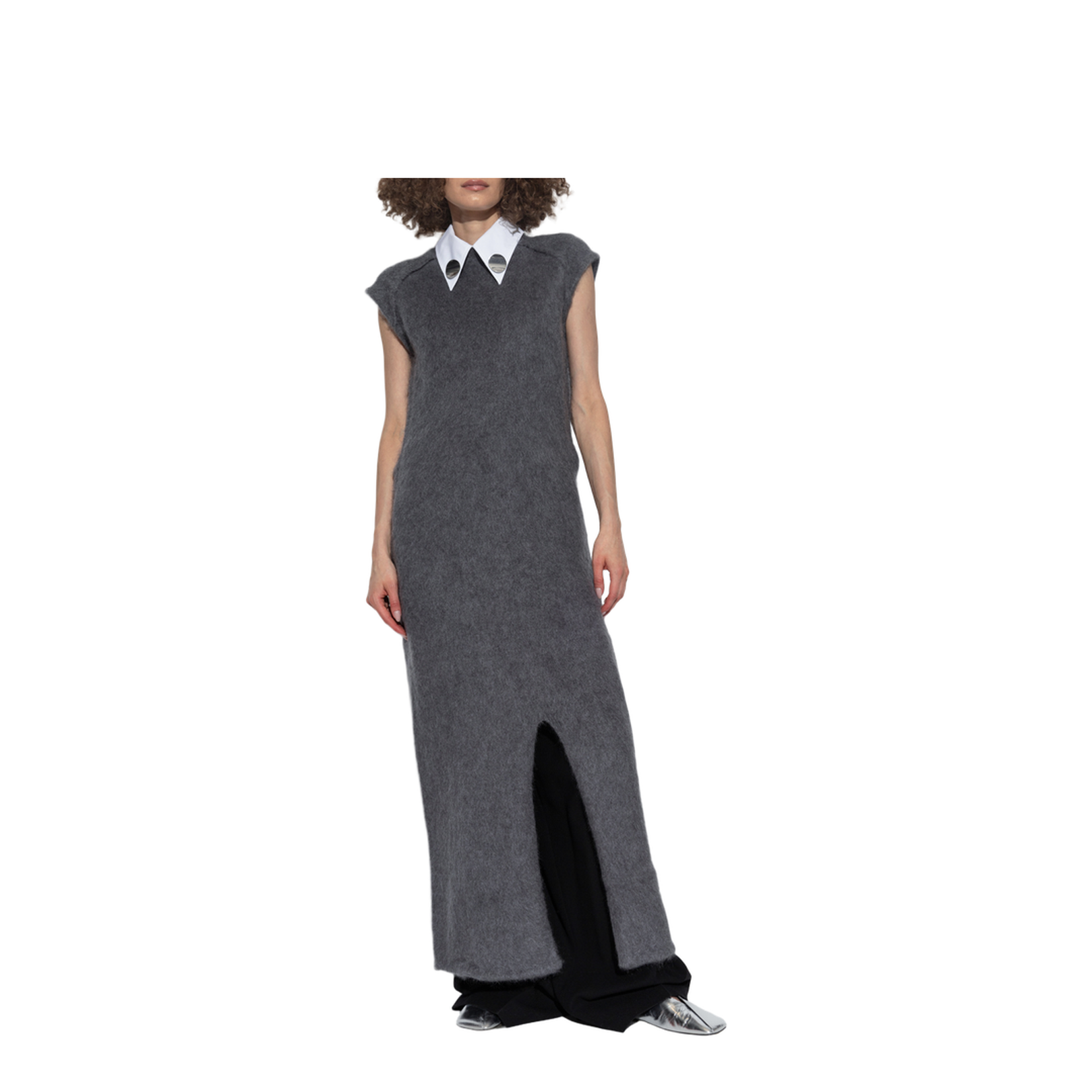Knit Long Dress Grey - Image 3