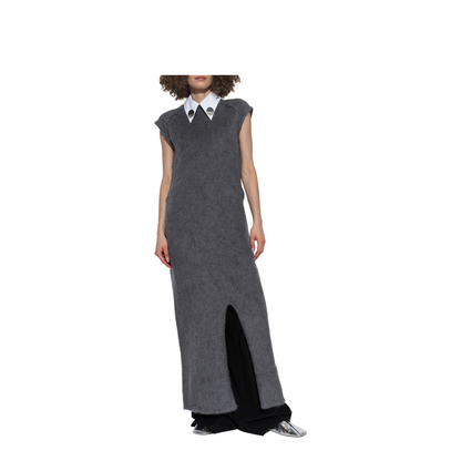 Knit Long Dress Grey - Image 3