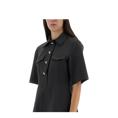 Mini Dress with Scalloped Buttons - Image 4