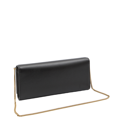 Kate Grain de Poudre Leather Clutch - Black - Image 2