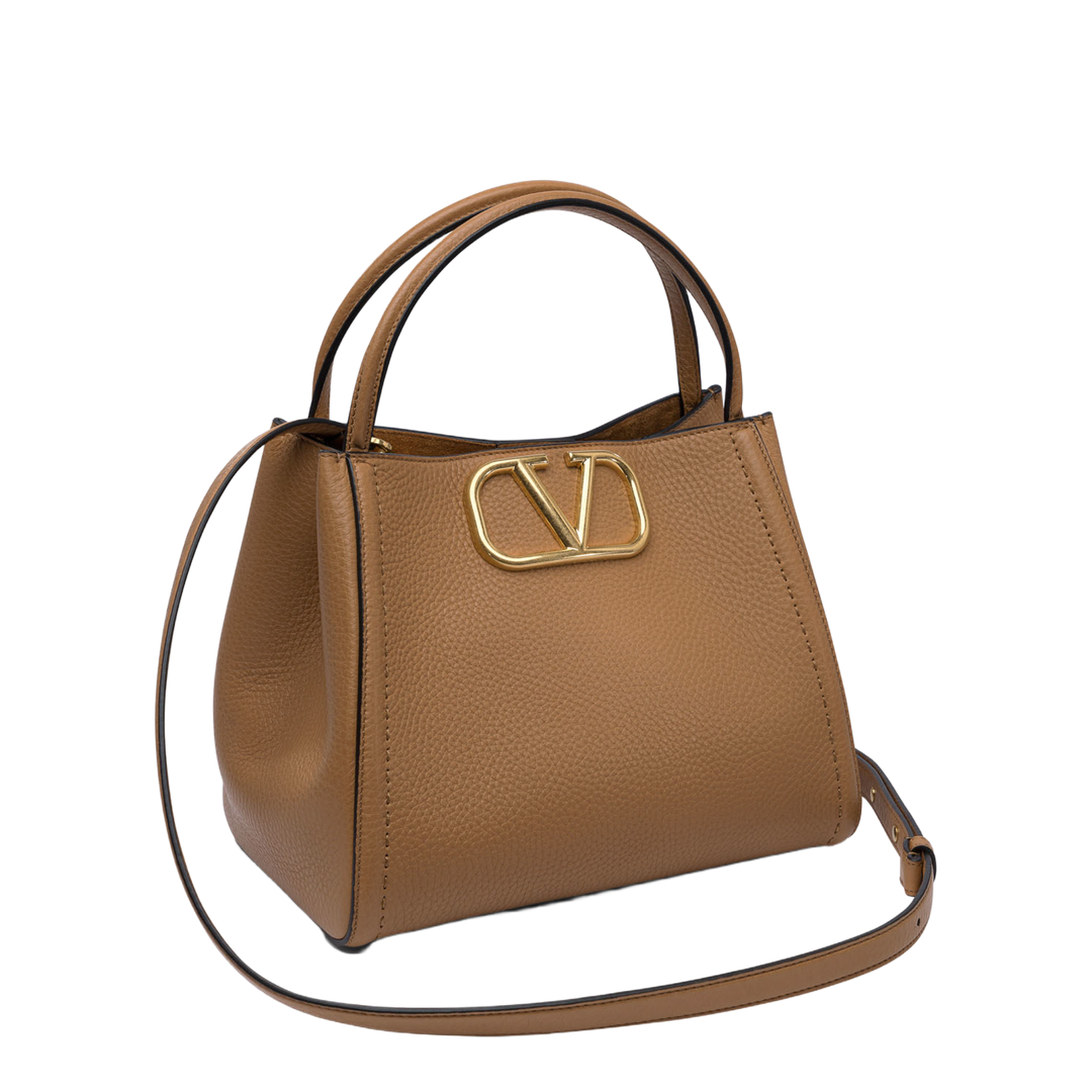 Camel Leather Medium Alltime Handbag - Image 4