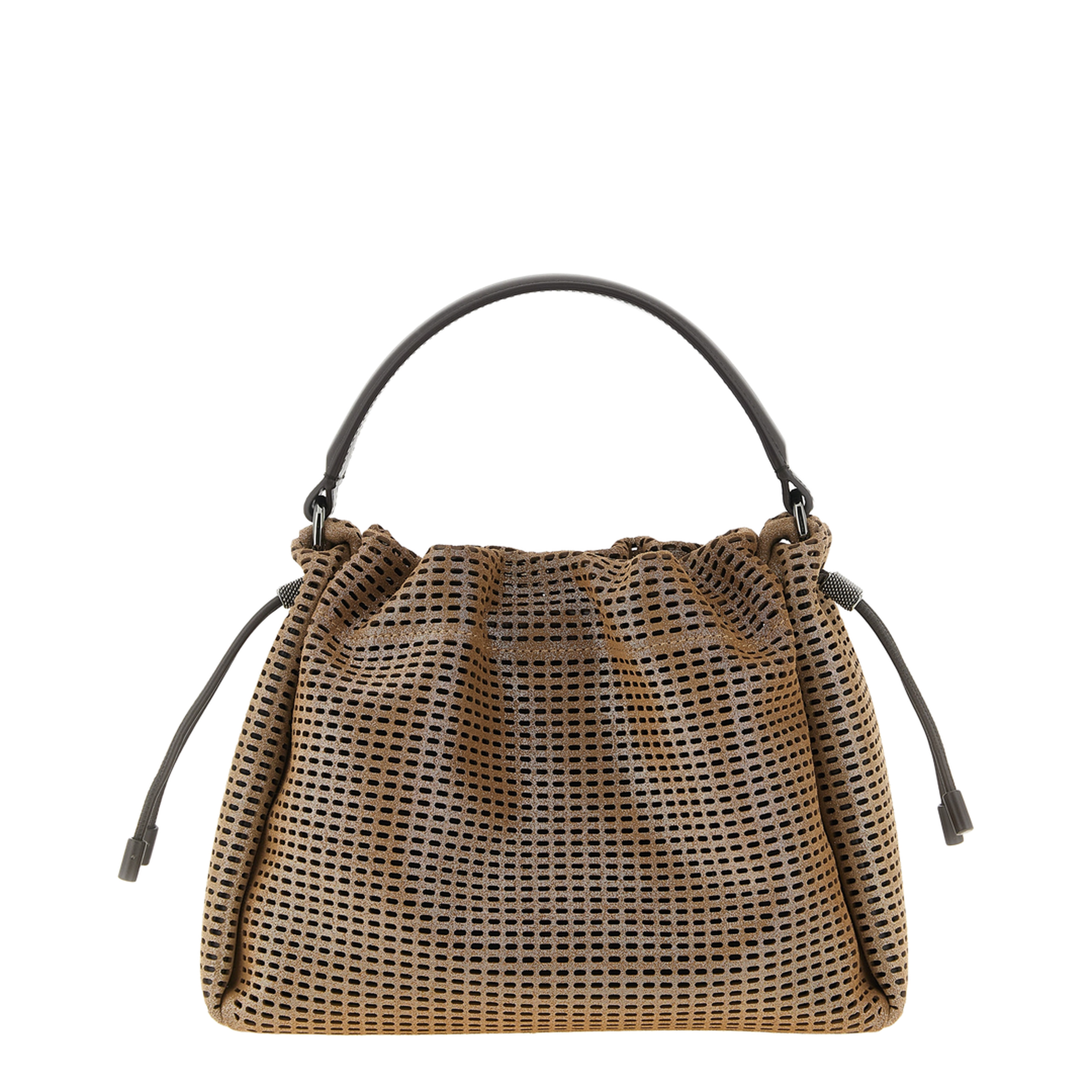 Mellow Small Calf Leather Bucket Bag - Brown - Image 1