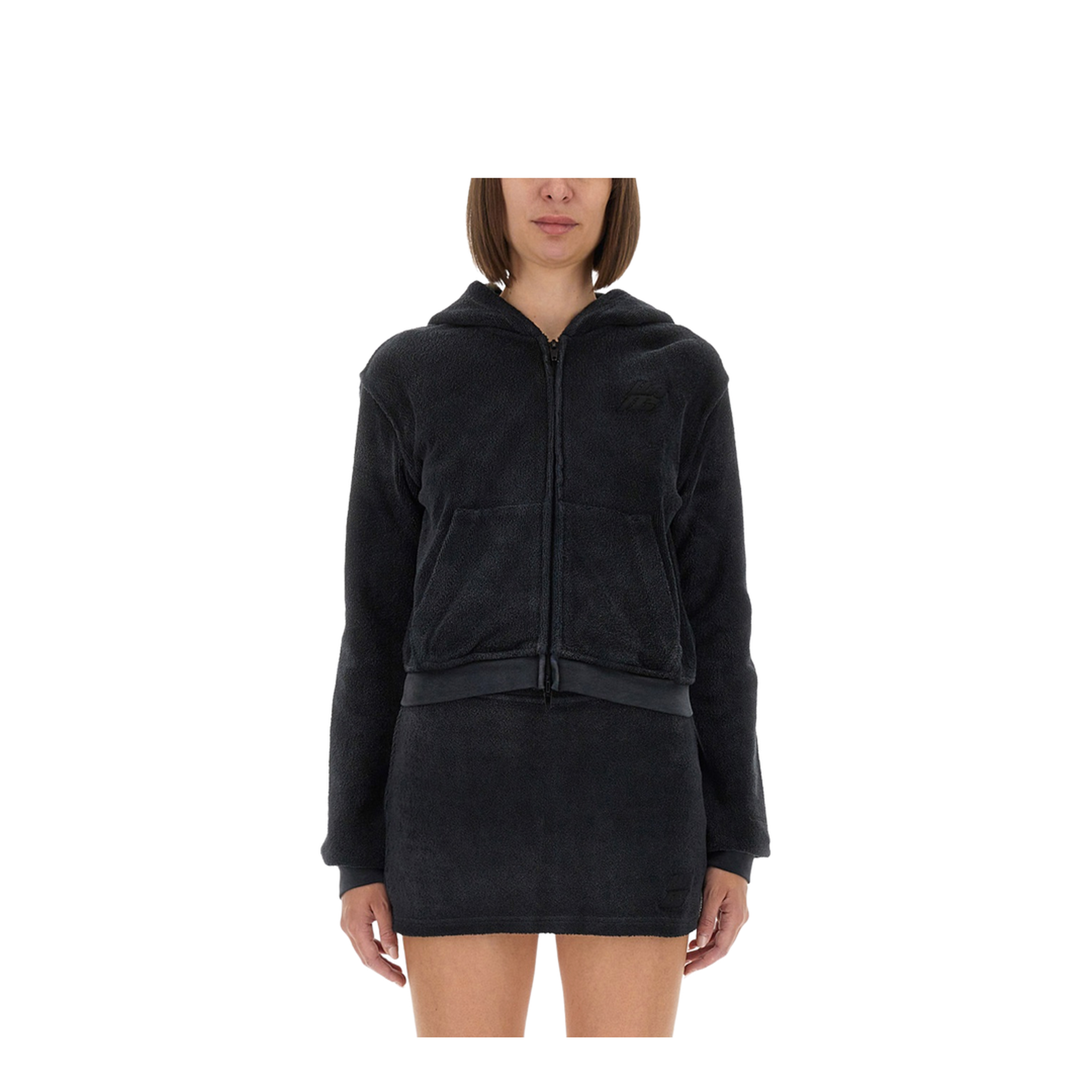 Cotton Terry Sweatshirt With Zipper - Image 1