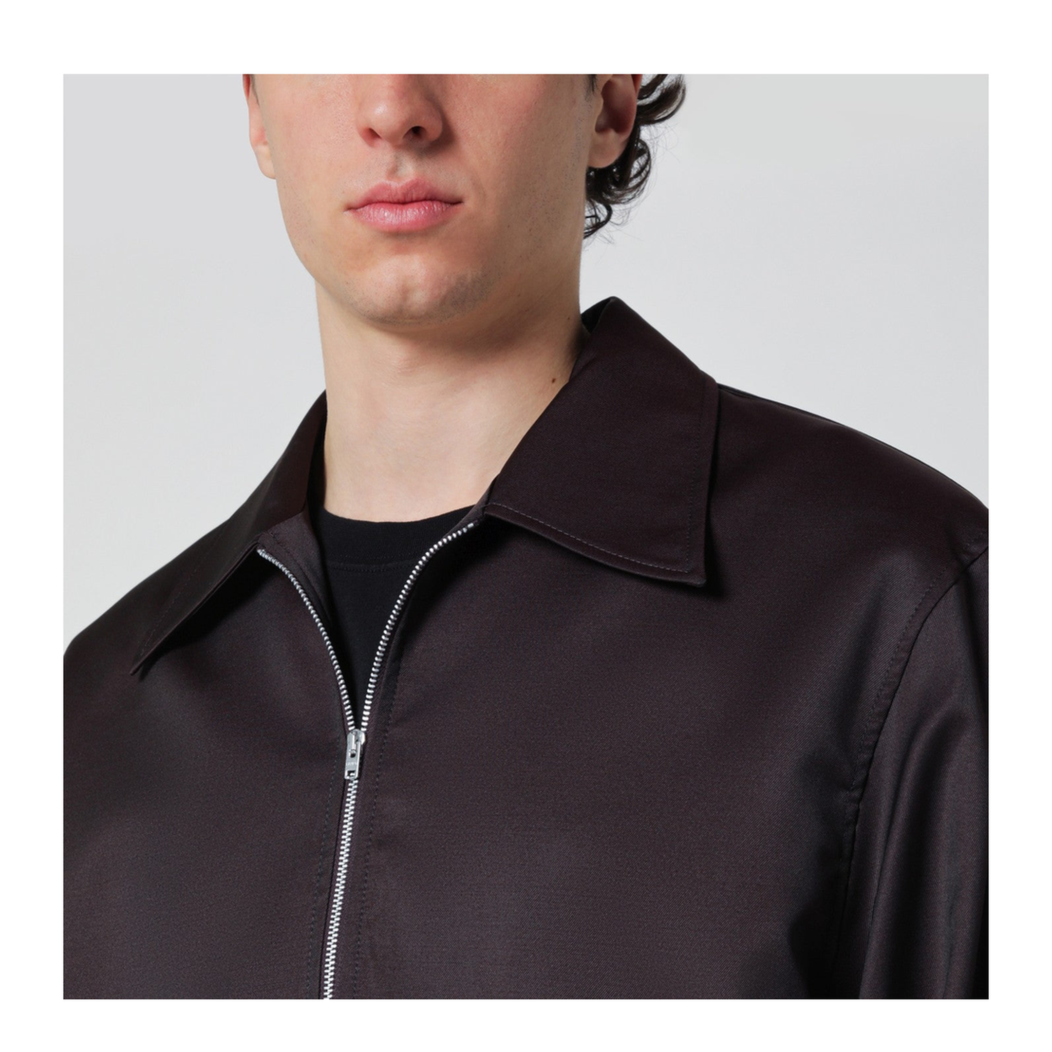 Grape-colored Formflex Fabric Zip-up Jacket - Image 2