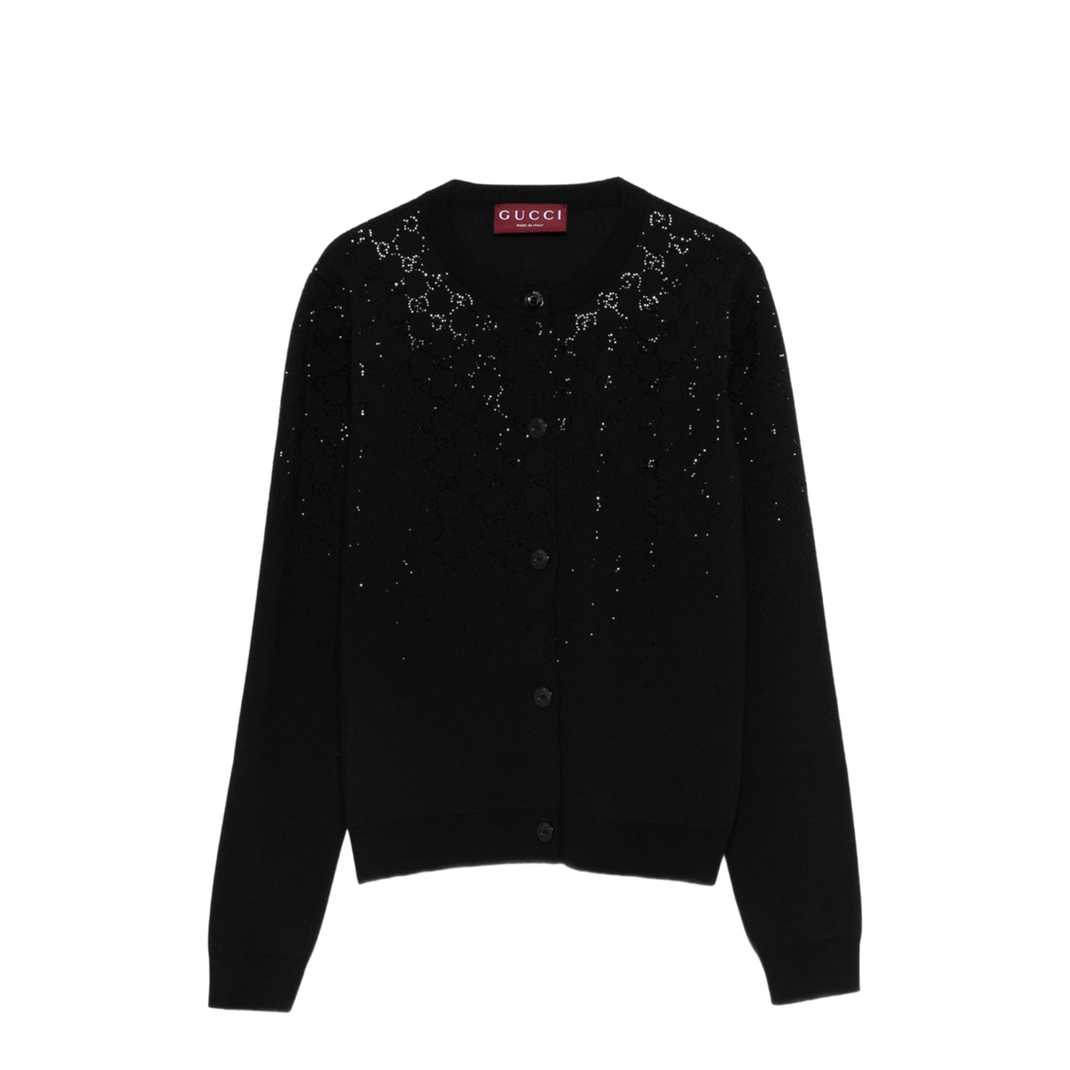 Fine Wool Cardigan with Crystals - Image 3