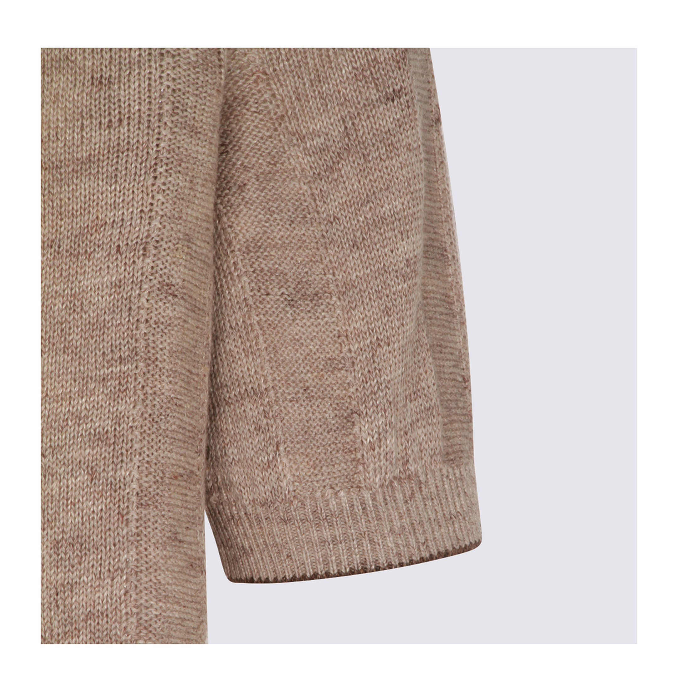 Ribbed Button Polo Shirt Brown - Image 6