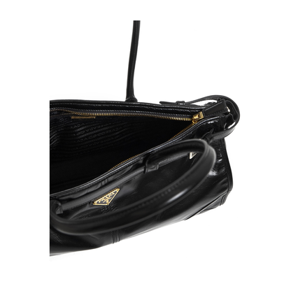 Bonnie Large Leather Handbag - Black - Image 5