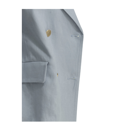 Linen Double-Breasted Blazer - Image 4