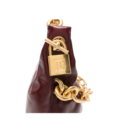 Sync Medium Leather Shoulder Bag - Bordeaux - Blush Lux - Image 4