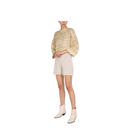 Women's Cropped Sweater Beige - Image 2