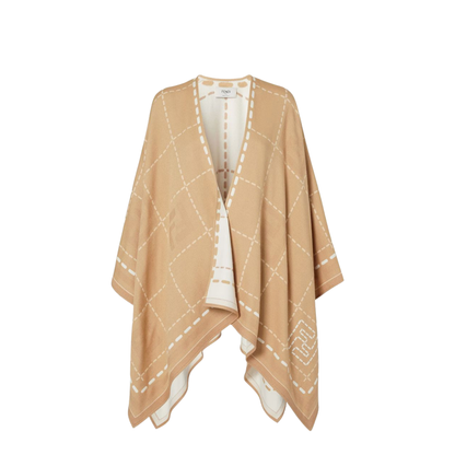 Beige Wool Poncho - Image 1