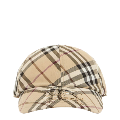 Check Fabric Cap With Visor - Image 1
