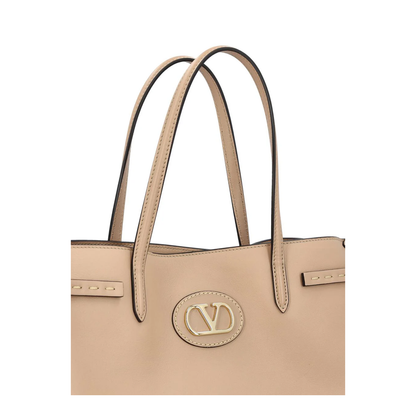 Antibes Medium Shopping Bags Leather Beige - Image 4