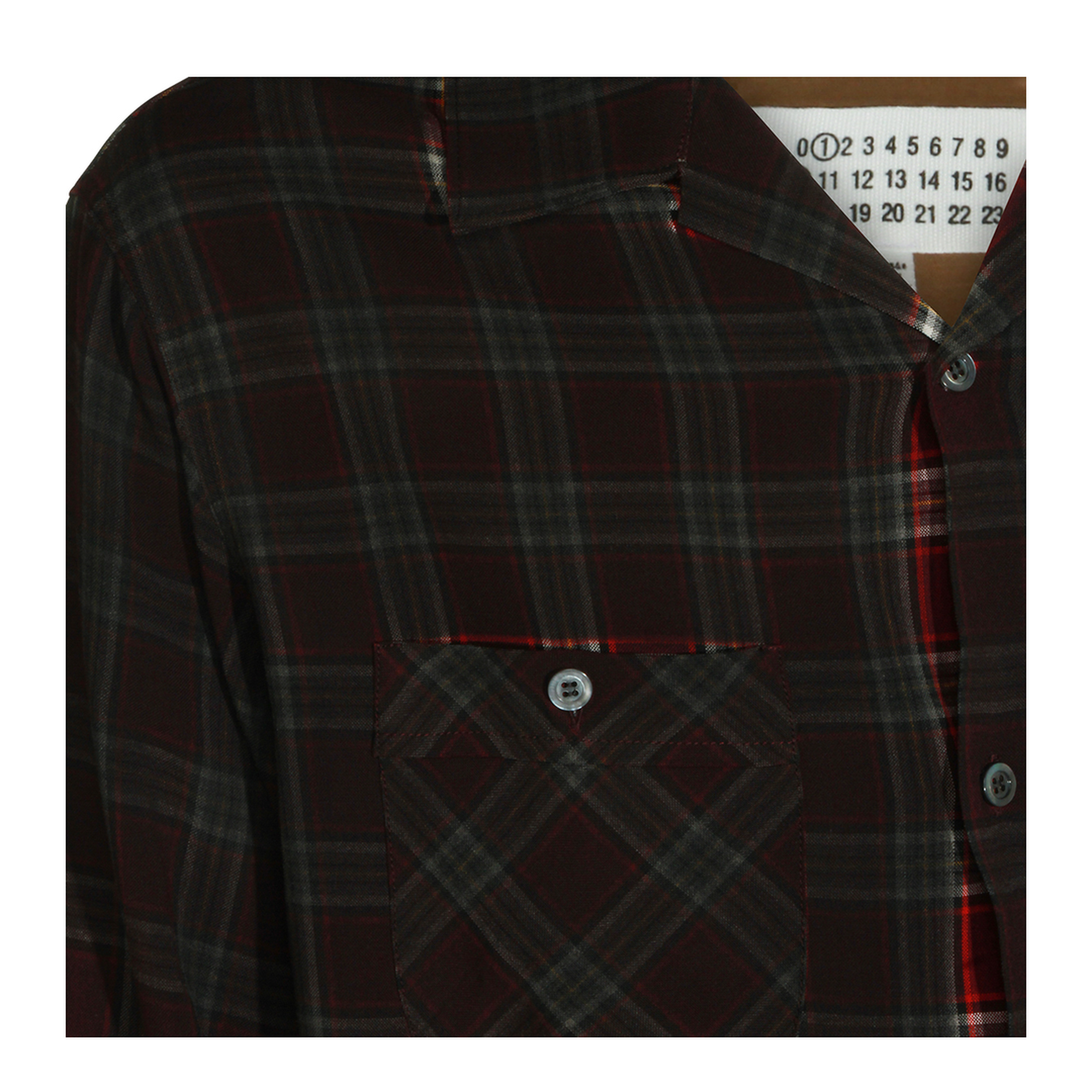 Red Gradient Check Shirt - Image 5
