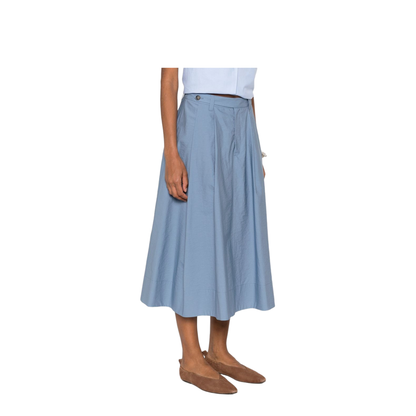 Women's Skirt Silk Blue - Image 4