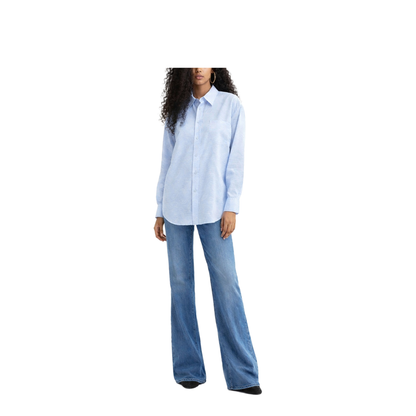Light Blue Shirt In Linen And Cotton - Image 5