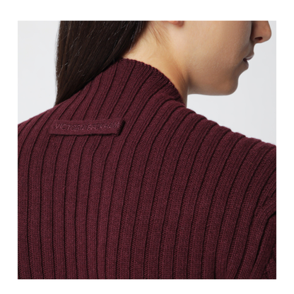 Ribbed Sweater in Dark Grey Wool and Cashmere - Image 2