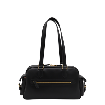 Black Leather Shoulder Bag - Image 5