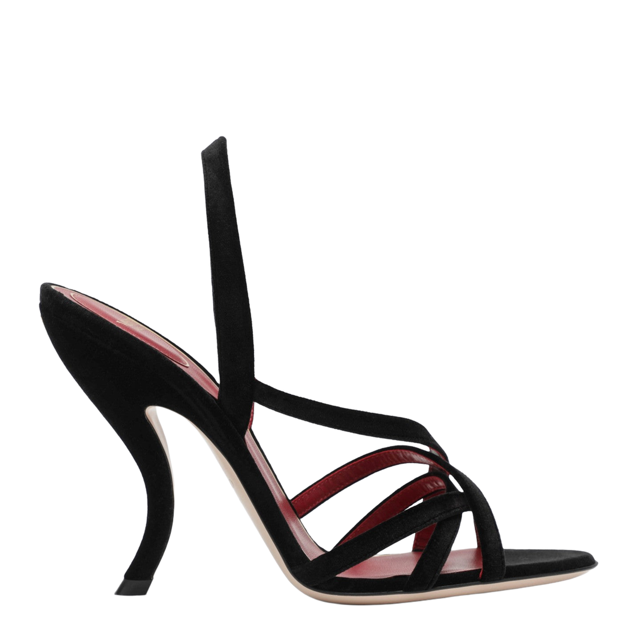 Fetishique Velvet High Heel Sandals - Image 1