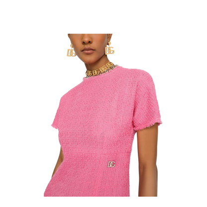 Raschel Tweed Calf-Length Dress - Image 3