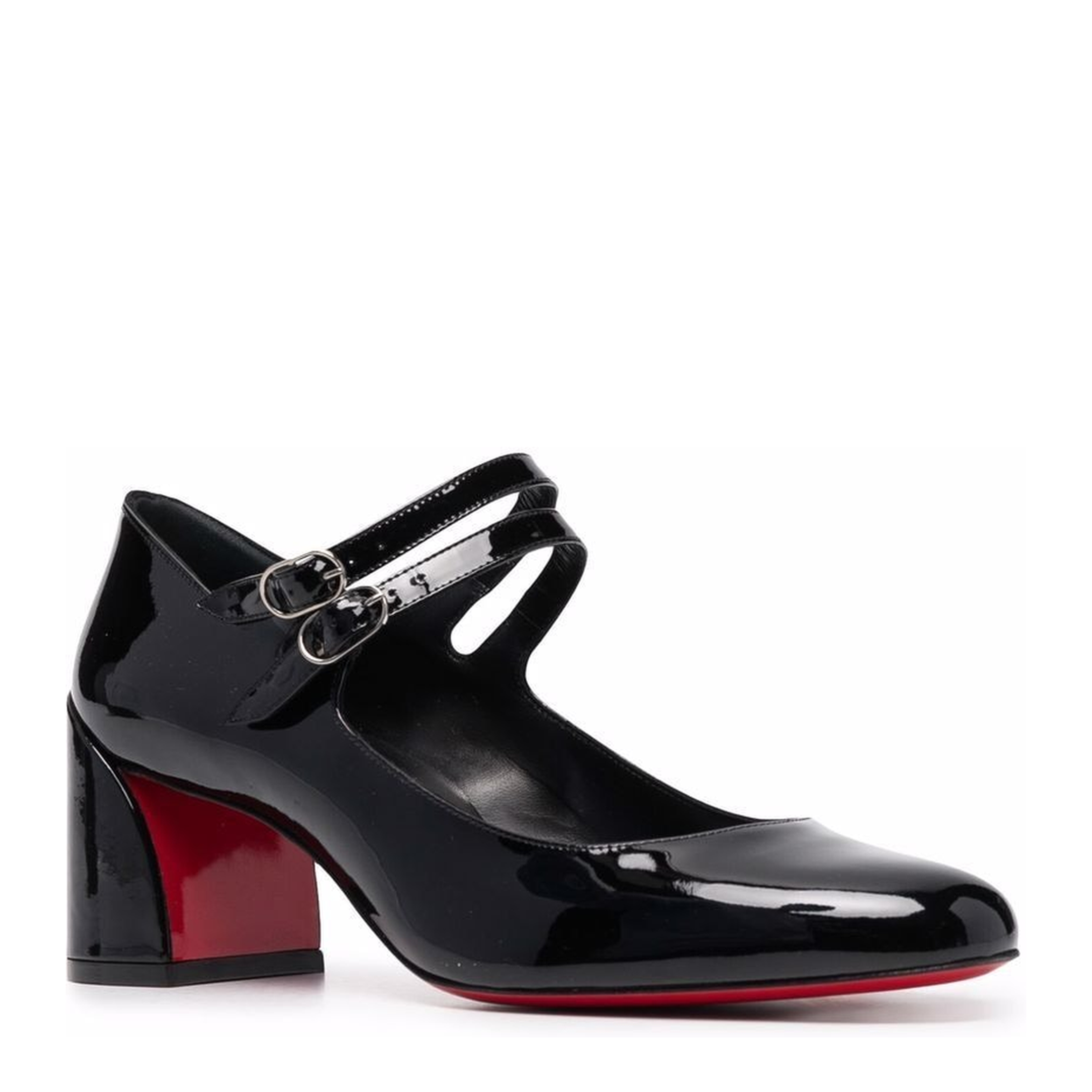 Double Buckle Fastening Block Heel - Image 3