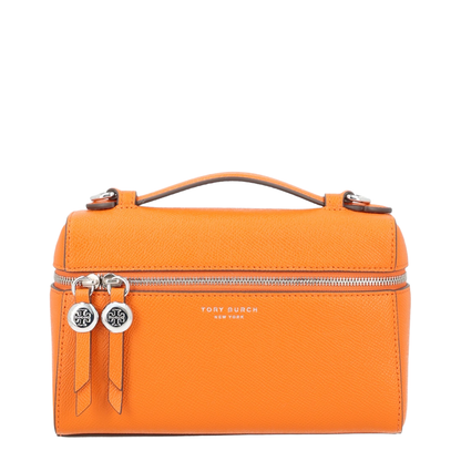 Romy Slim Saffiano Top-Handle Bag - Orange - Image 1